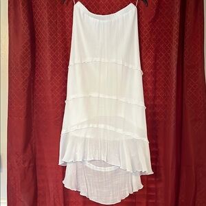 Elegant White Tiered Skirt